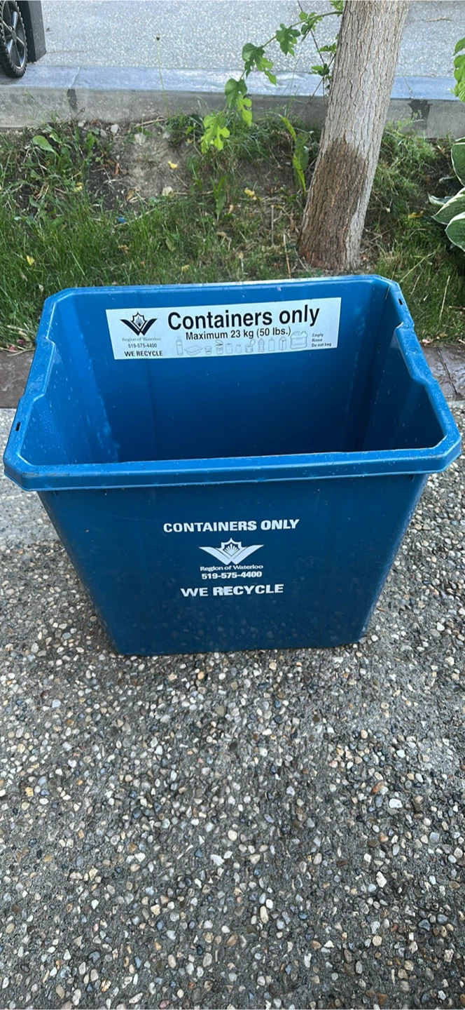 Blue Recycling Bin - Containers Only