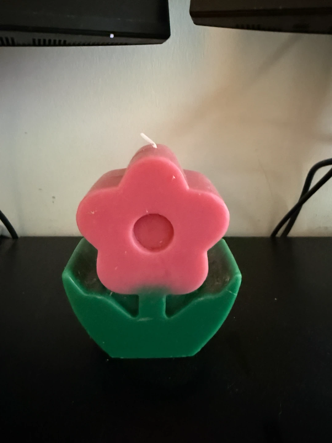 Flower shaped candle