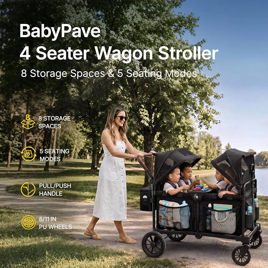 🔥 Brand NEW – 4-Seater Wagon Stroller for Kids - photo 3