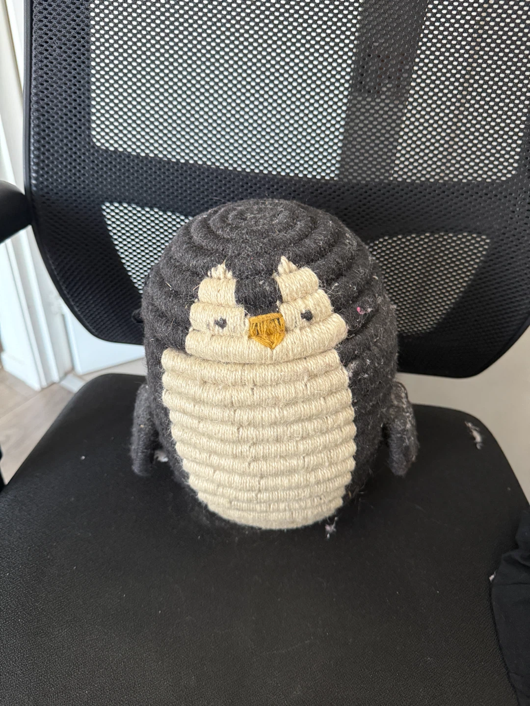 Hand-knitted Penguin Storage Basket