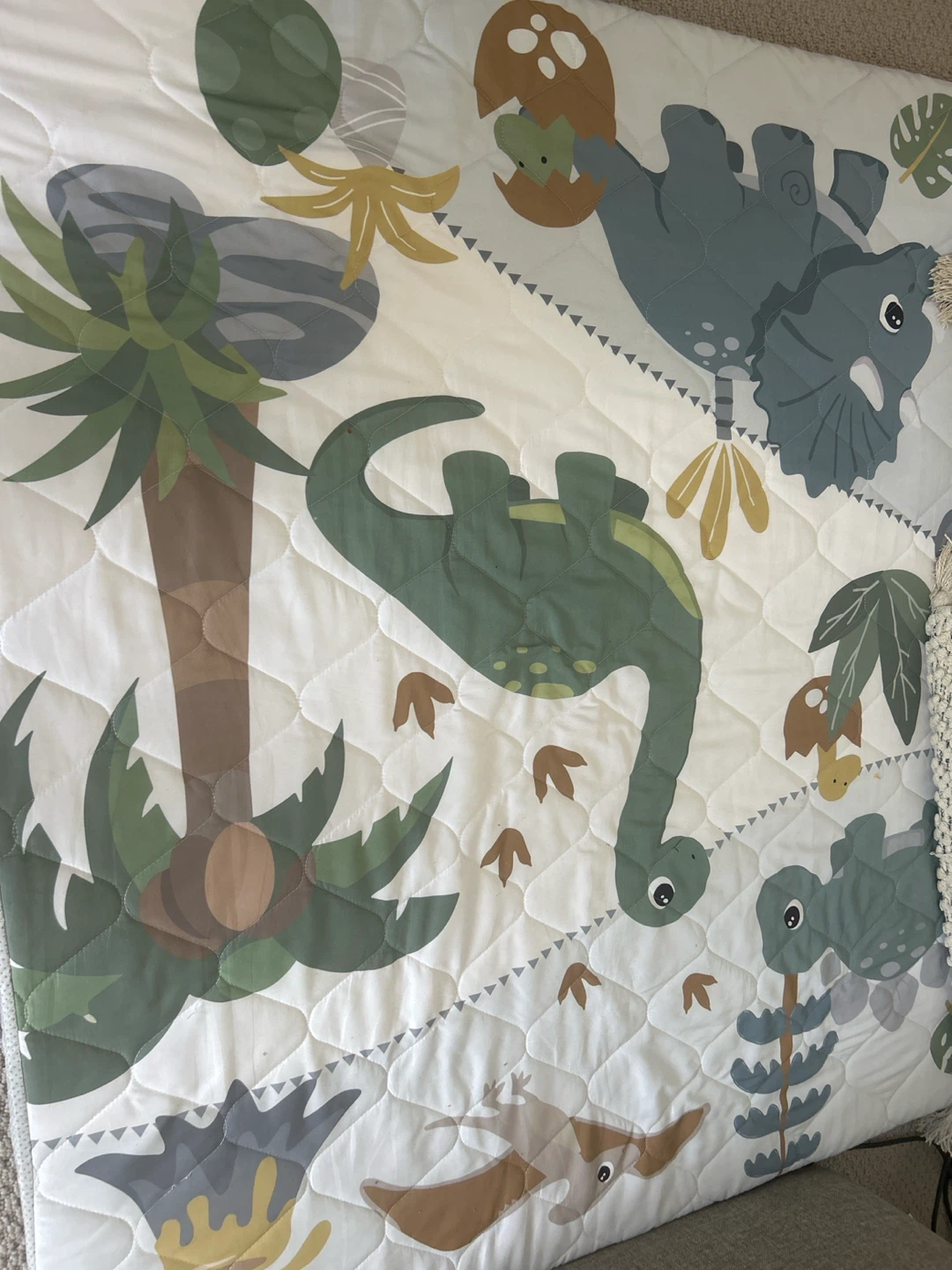 Dinosaur Print Quilted Play Mat