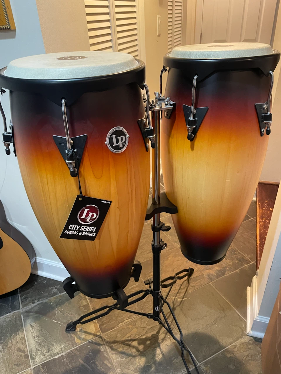 LP City Series Congas & Bongos Set with Stand