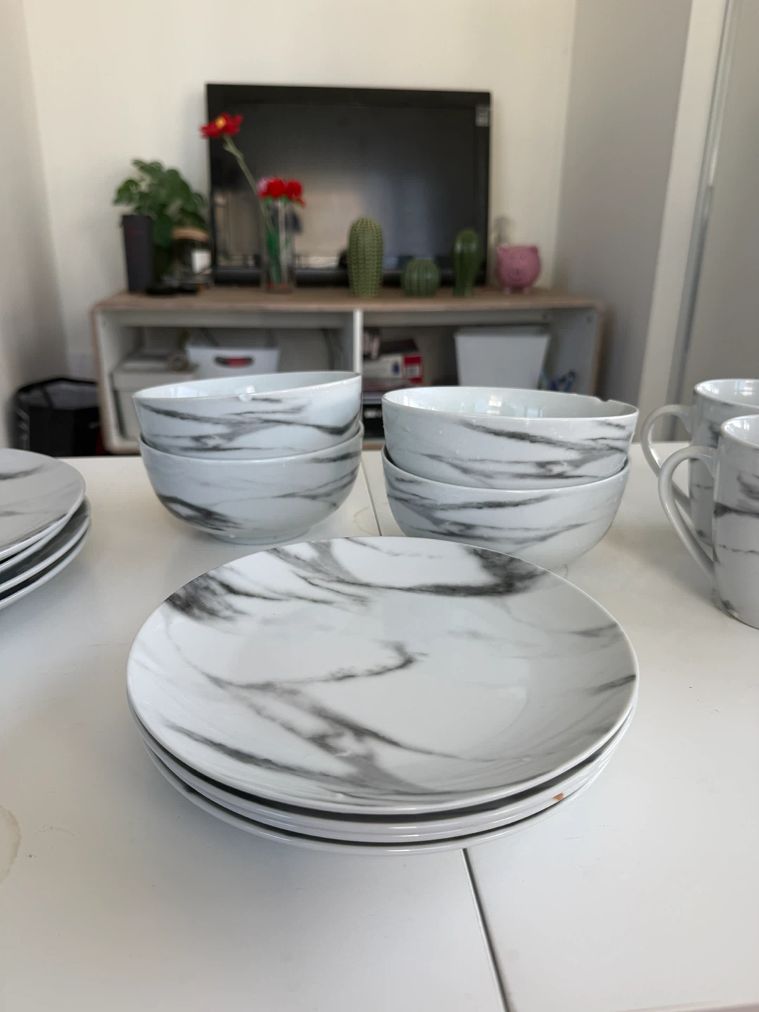 Marble Design Dinnerware Set - Plates, Bowls, Cups - photo 3