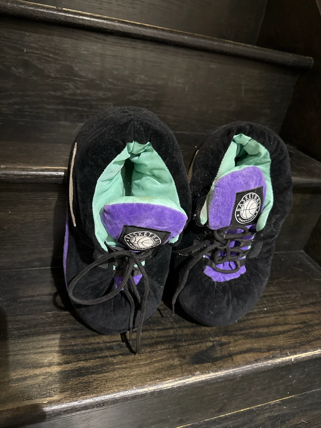 Black Basketball Slippers - Size Large - photo 2