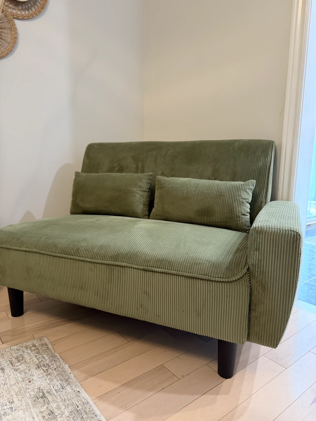 Modern Modular LAF Sofa Section – Olive Green Corduroy - photo 3