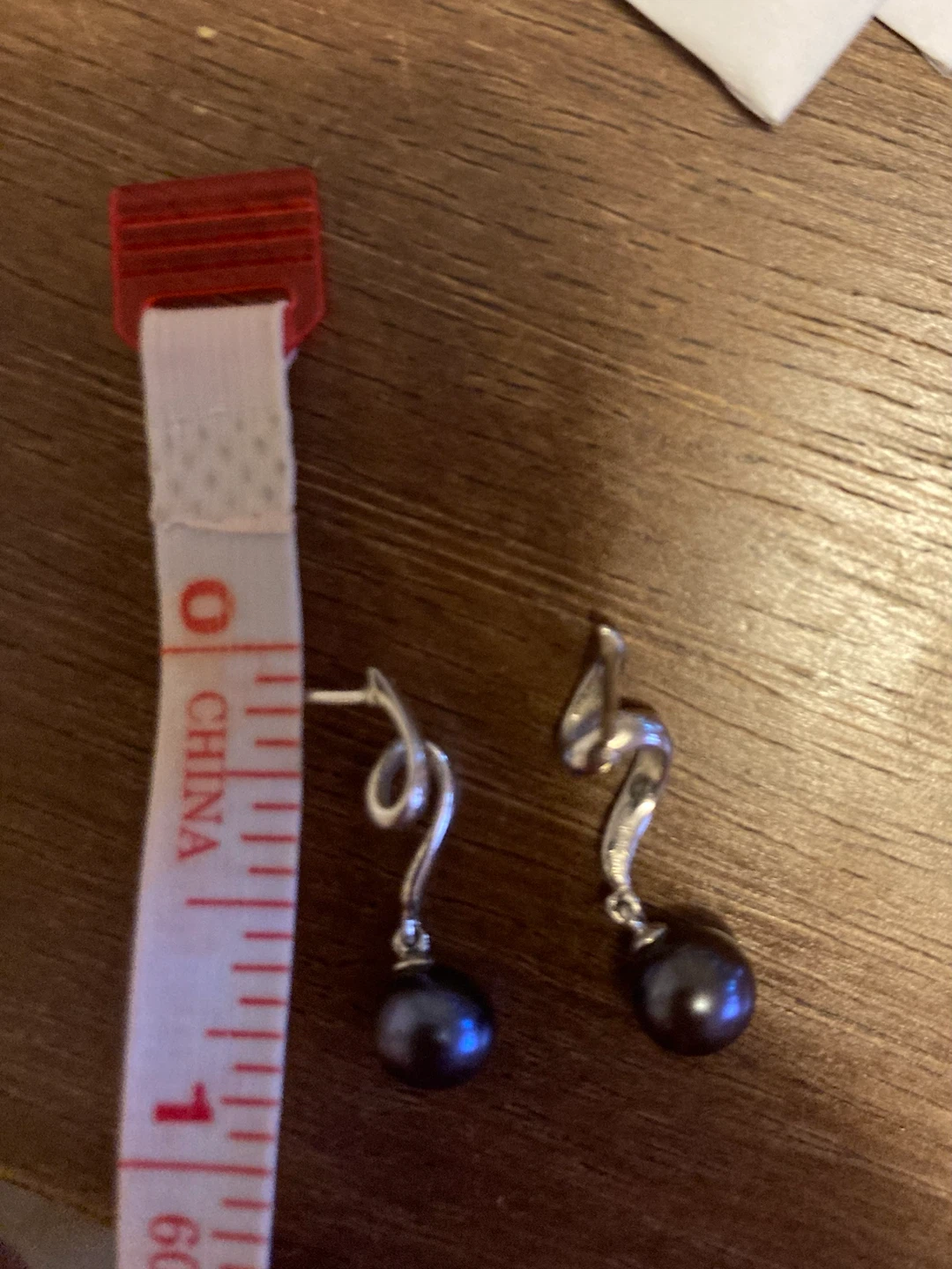 14K White Gold & Tahitian Pear Earrings OBO - photo 4