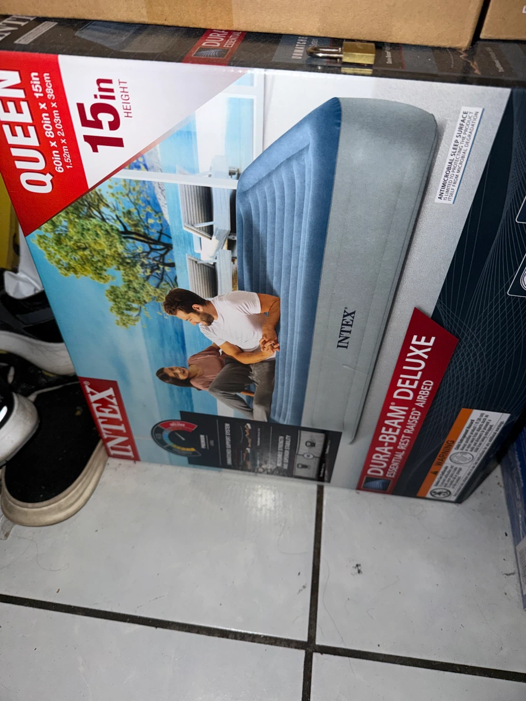 Intex Queen Dura-Beam Deluxe Raised Airbed - 15in Height