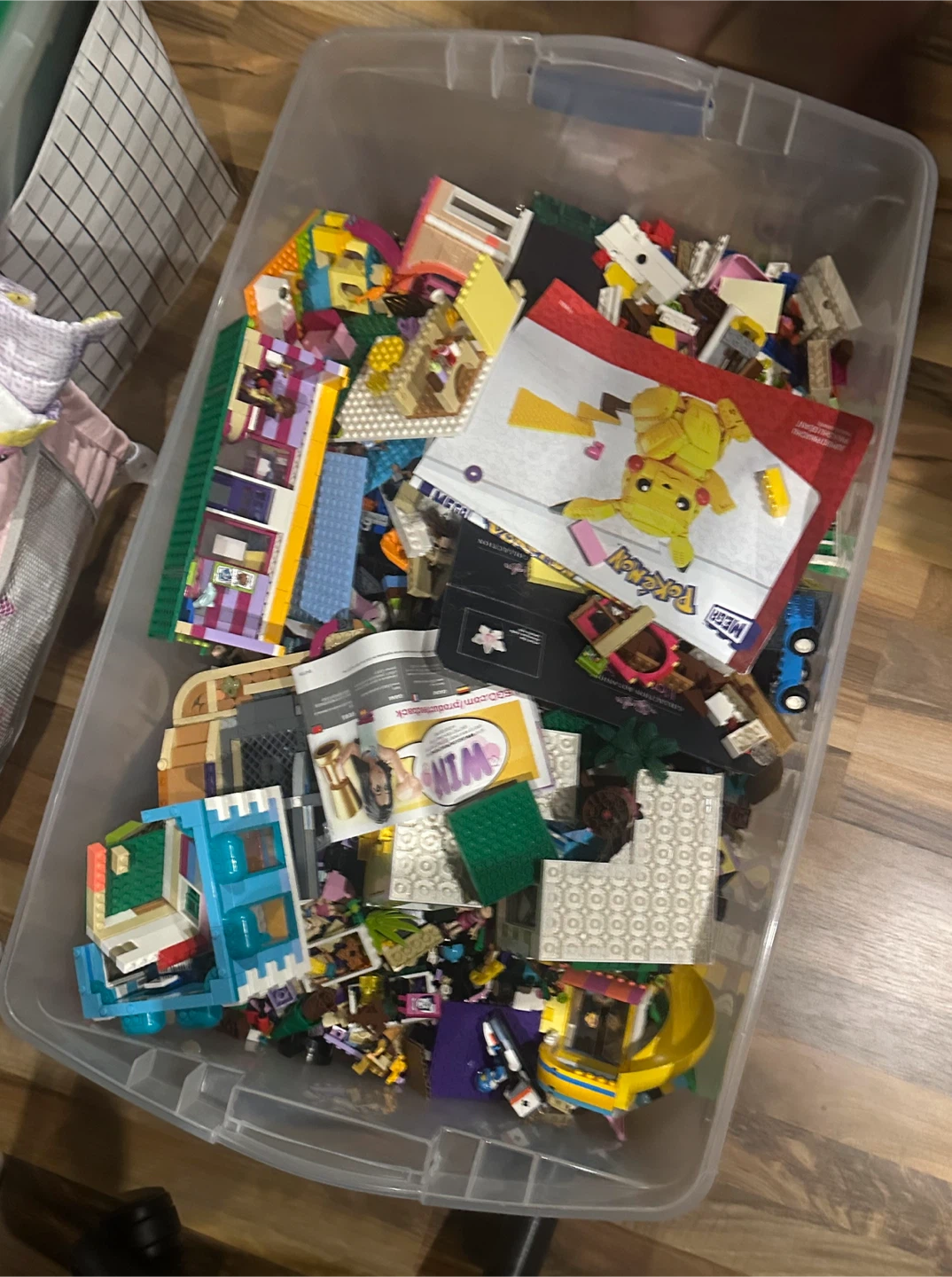 Bin of Legos and Lego table - photo 5