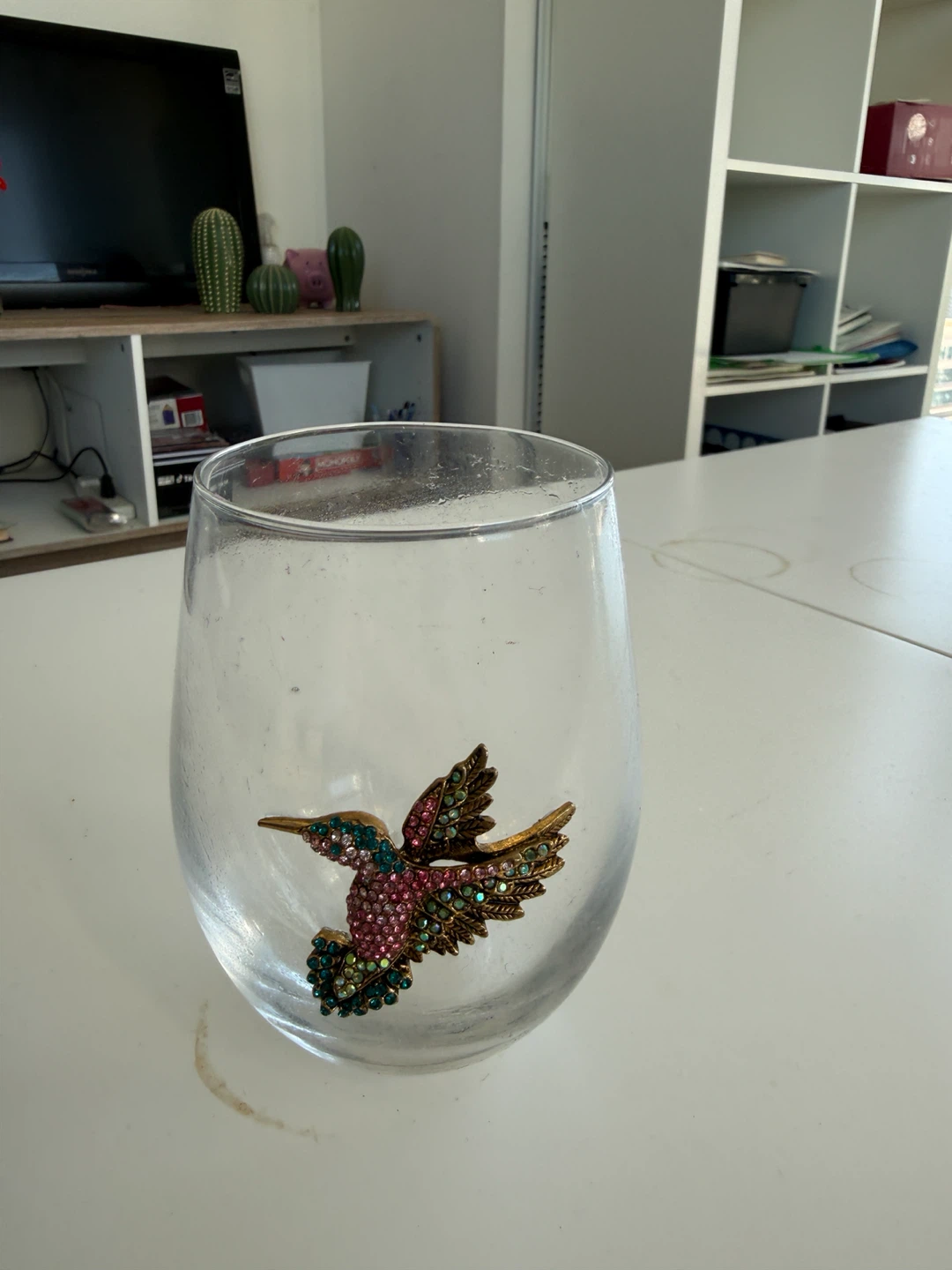 Glass with Hummingbird Accent - photo 2