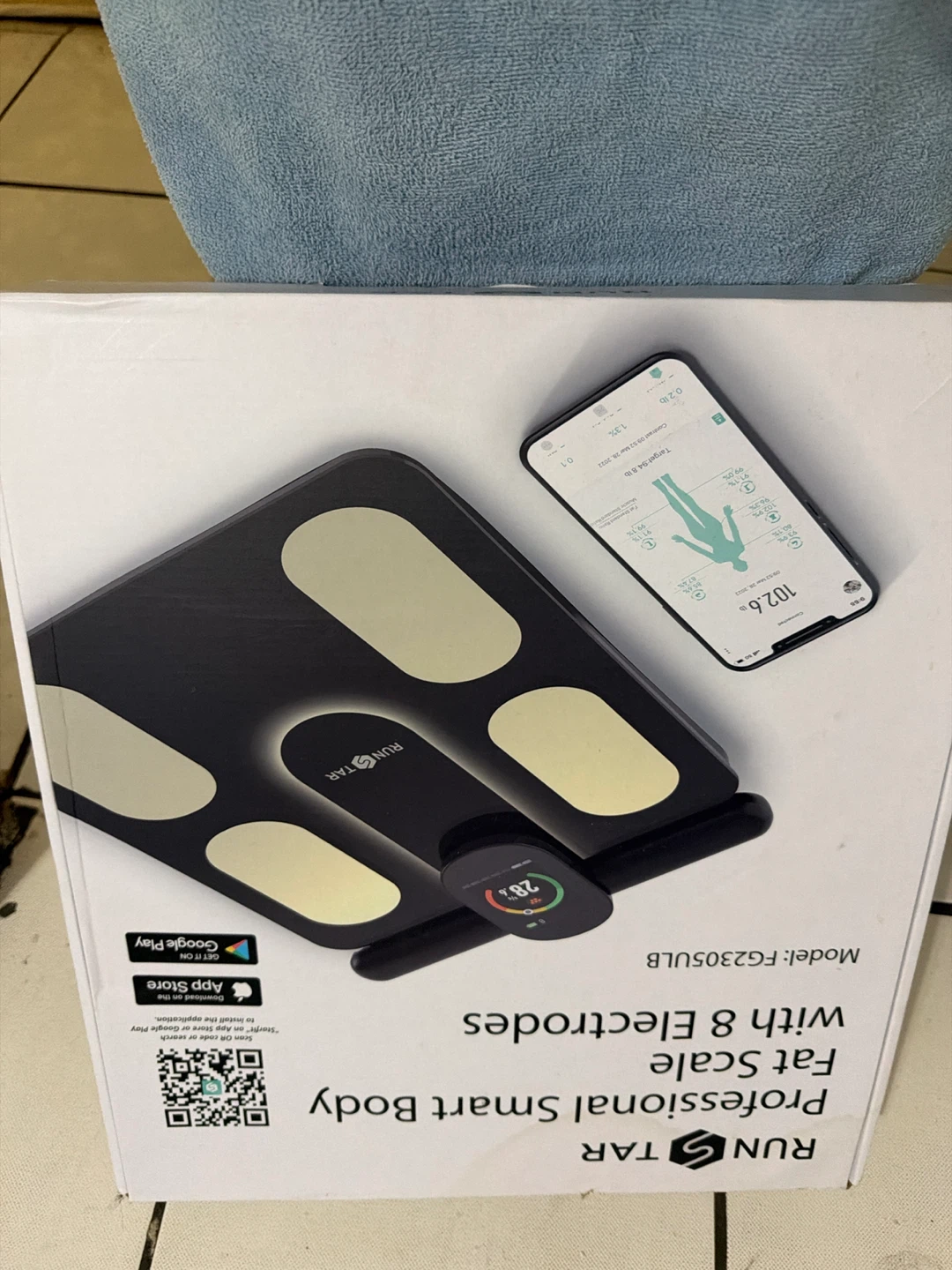 RUNSTAR Professional Smart Body Fat Scale with 8 Electrodes