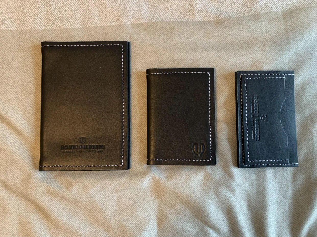 New Handmade Leather Travel Set – 3 Pieces