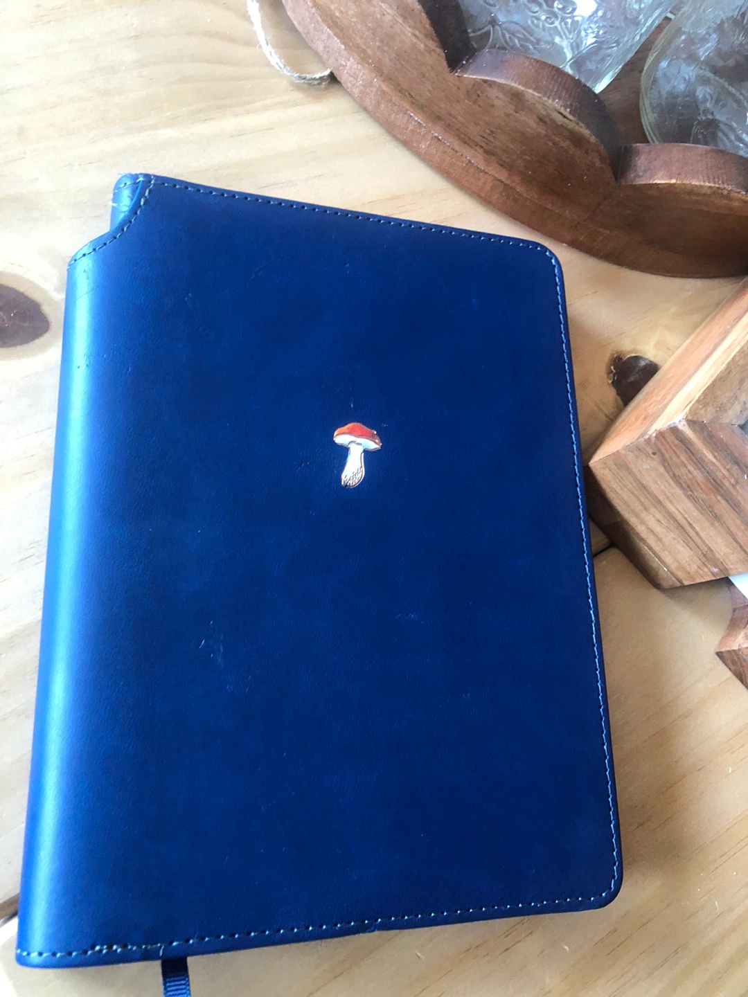 Nota Blue Journal with Mushroom Emblem