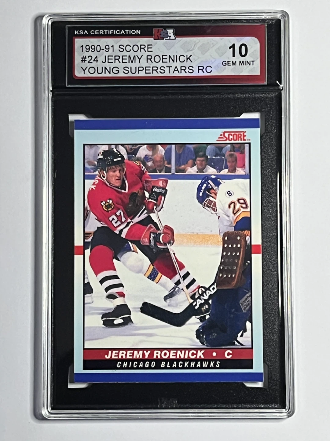 1990-91 Score Jeremy Roenick Young Superstars RC Hockey Card