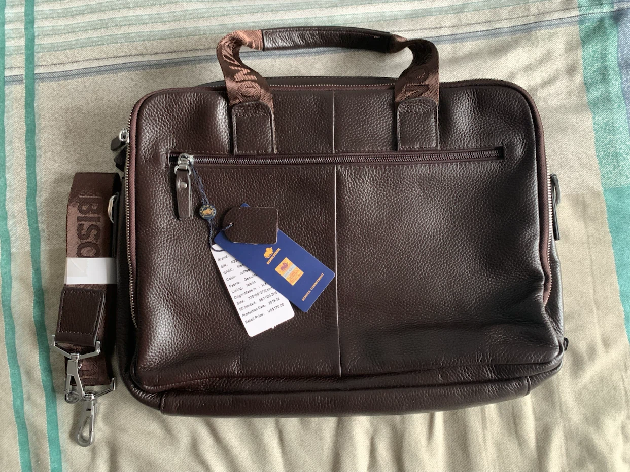Bison Denim Premium Genuine Leather Laptop Bag –  (Brand New) - photo 2