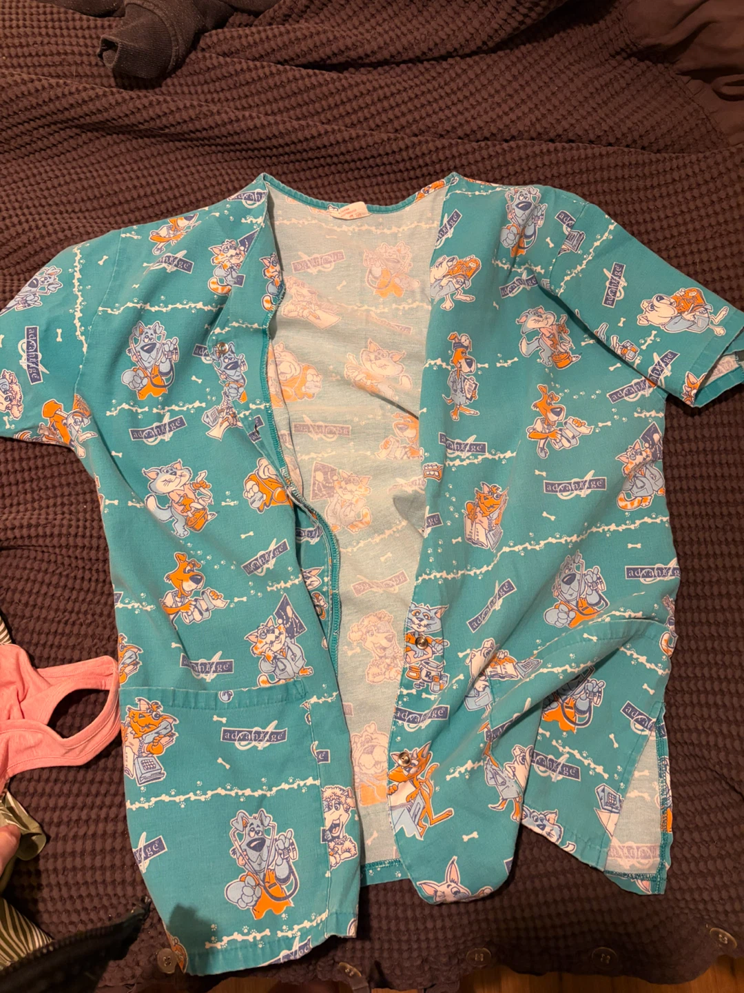 GHP Cartoon Print Button-Up Shirt