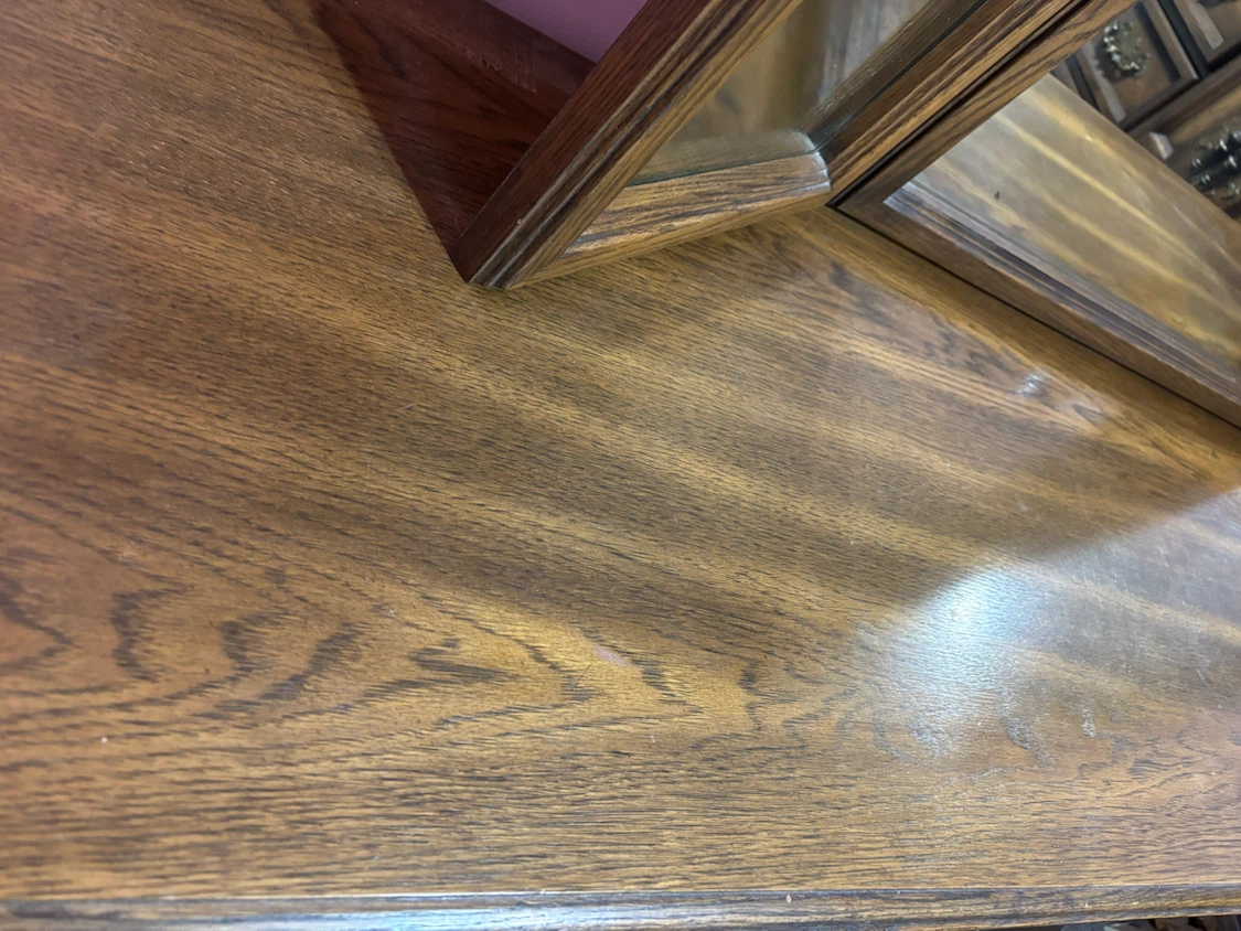 Wooden Dresser with Tri-Fold Mirror - photo 2