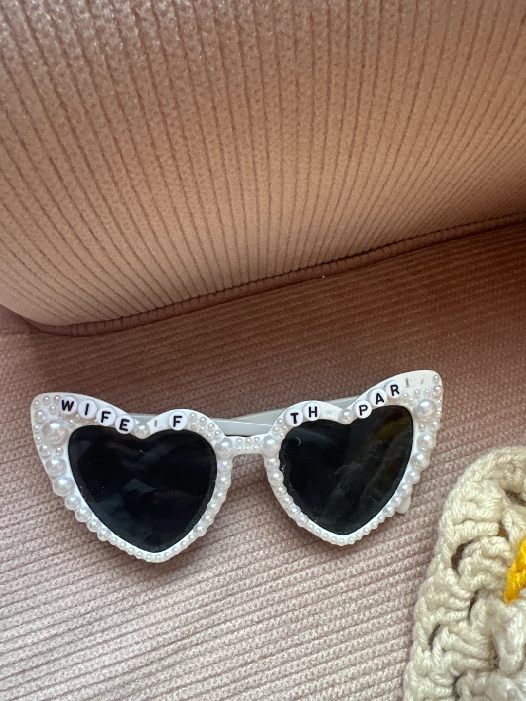 Wife of the Party Heart Sunglasses ( letters missing )