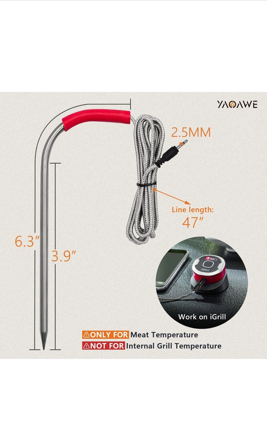 Weber iGrill Replacement Meat Probes with 2 Clip Holders - photo 5
