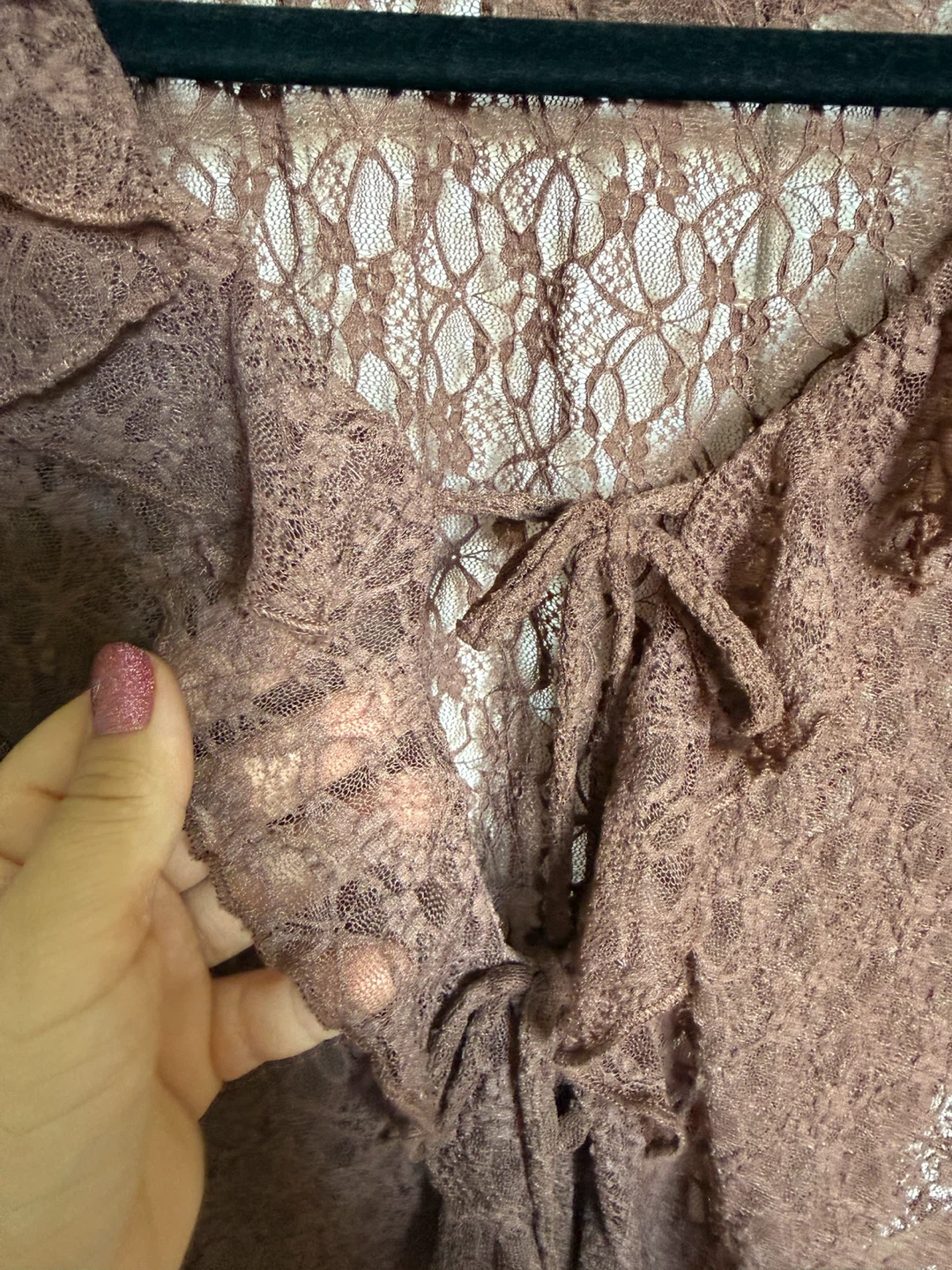 Thirty/Thirty brown lace top  S - photo 3