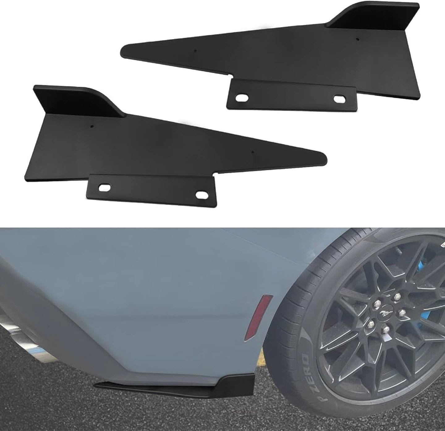 Rear Side Skirt Rocker Winglet for Mustang 2024 2025 - BNIB