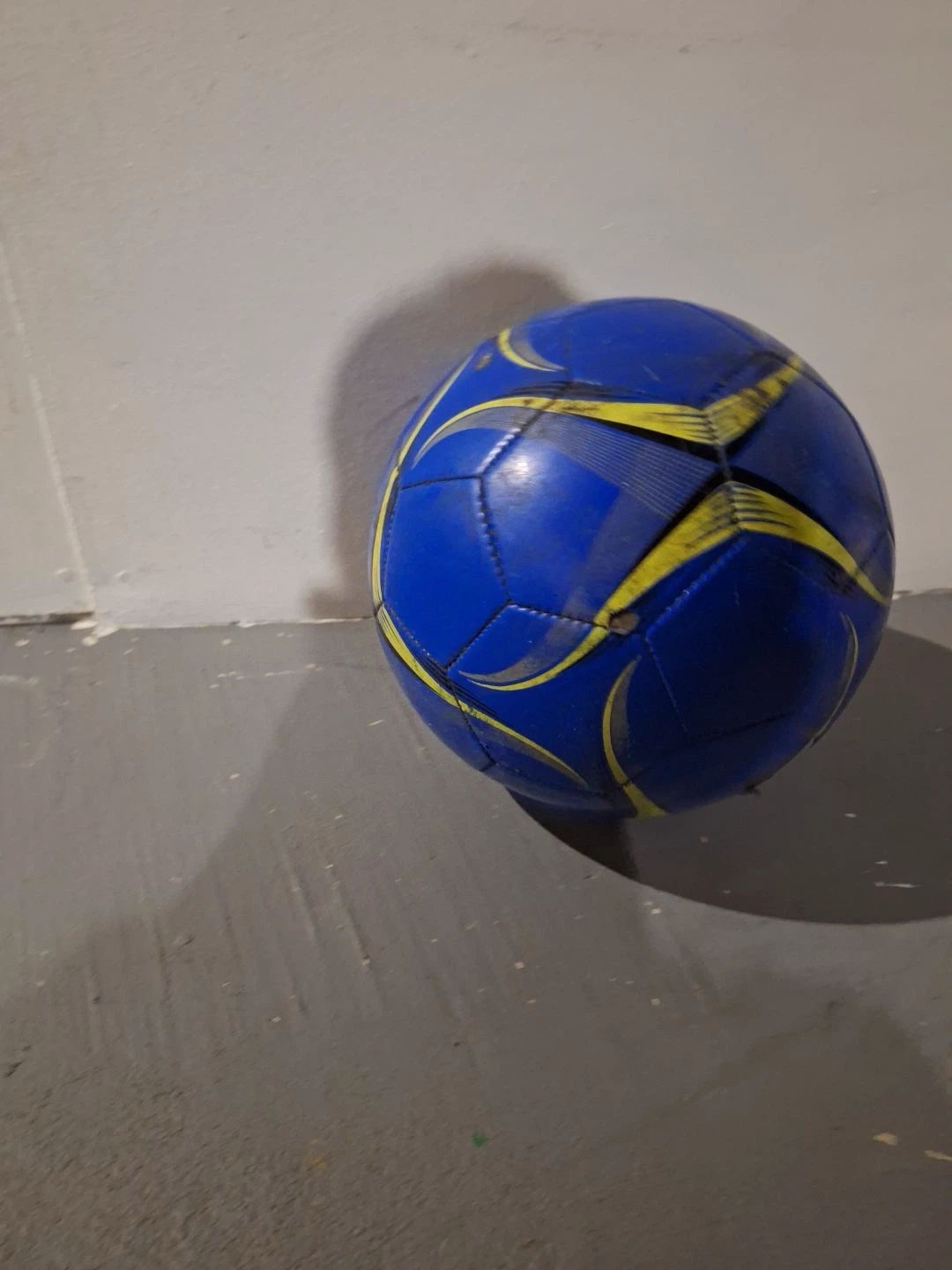 Blue and Yellow Soccer Ball
