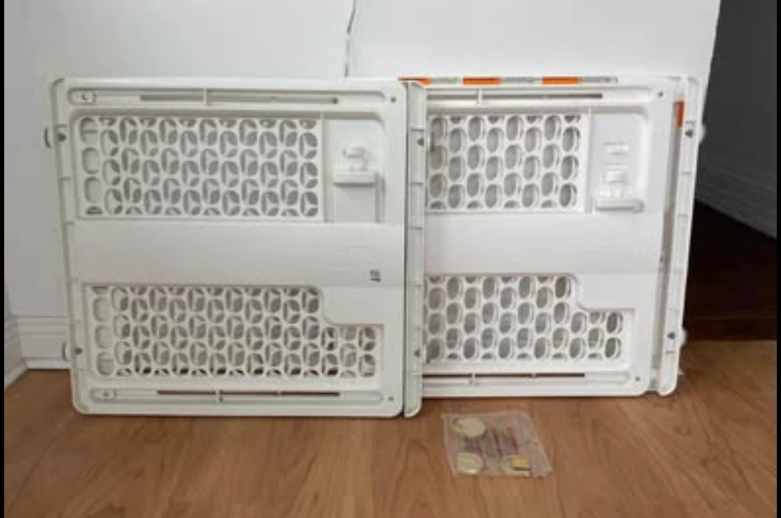 TWO Evenflo MemoryFit safety gates ideal for babies or pets)