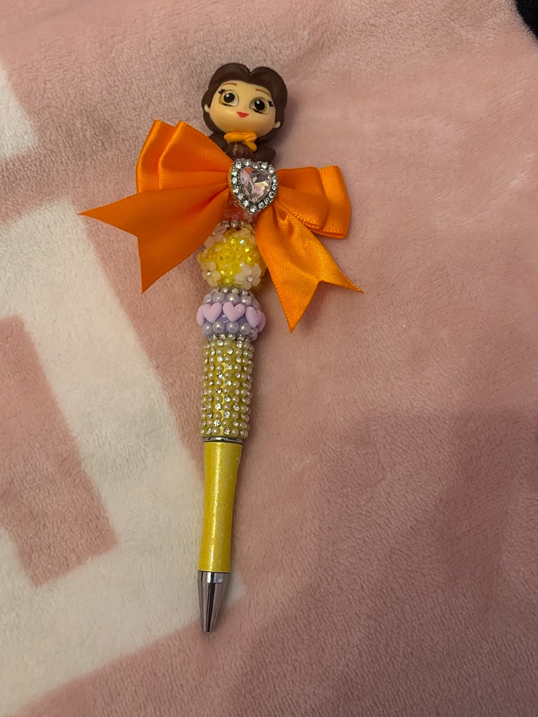 Belle Character Pen with Rhinestones and Bow