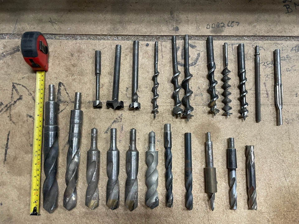 Assorted Drill Bits and Auger Bits