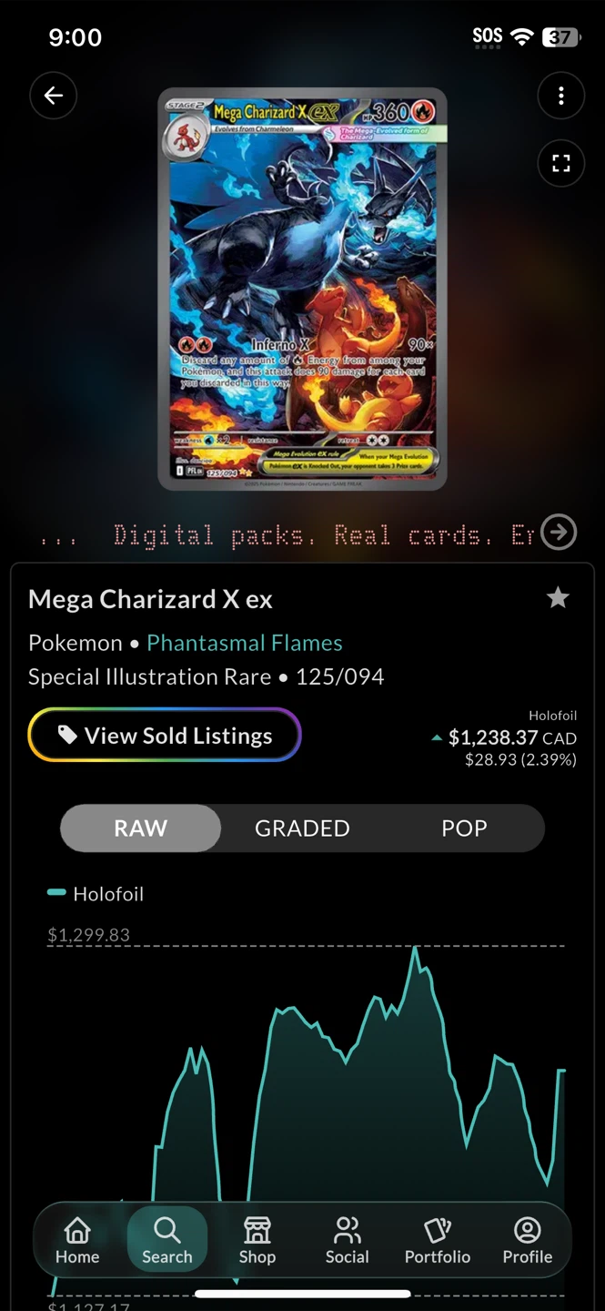 Pokemon Mega Charizard EX Phantasmal Flames Trading Card
