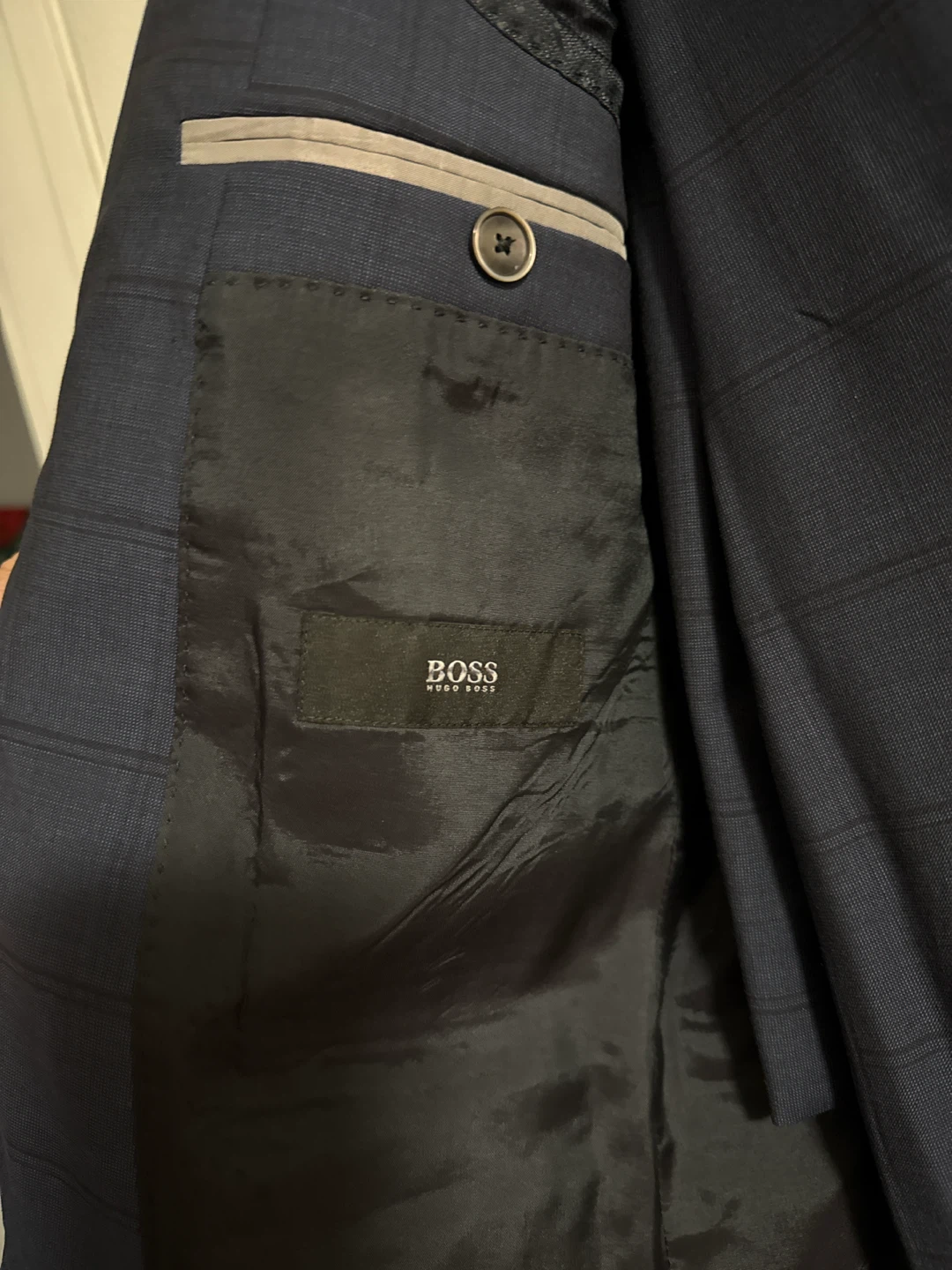 BOSS Hugo Boss Navy Plaid Suit - photo 3