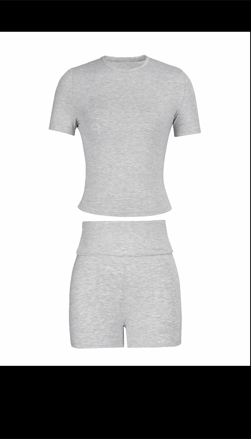 Grey T-shirt and Shorts Set - photo 2