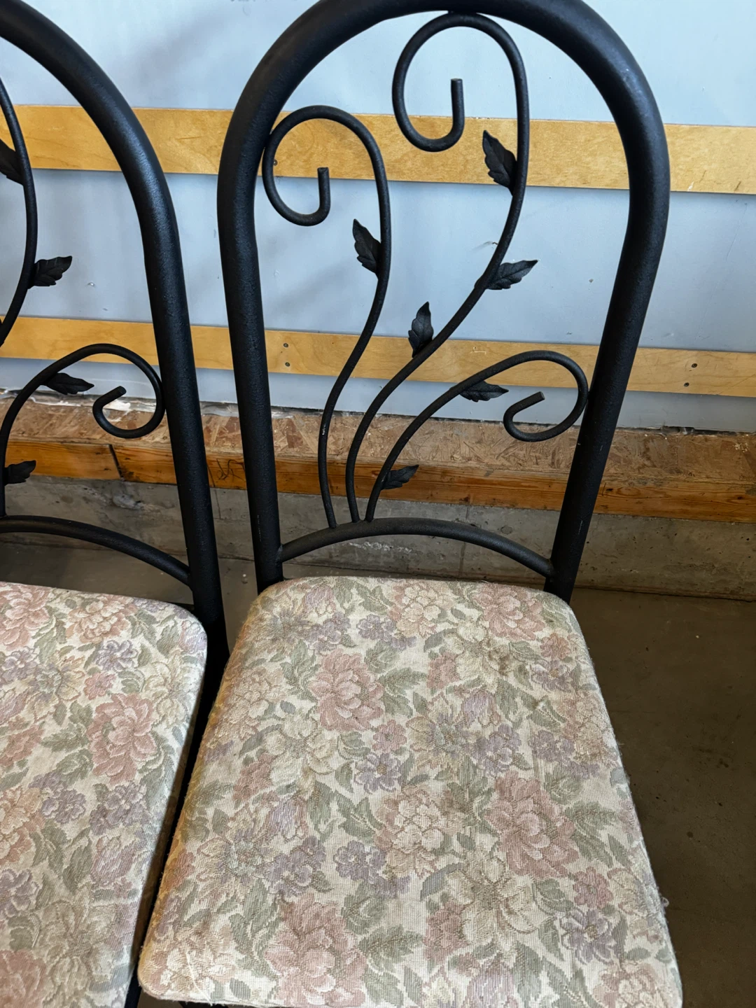 Set of 3 Floral Dining Chairs