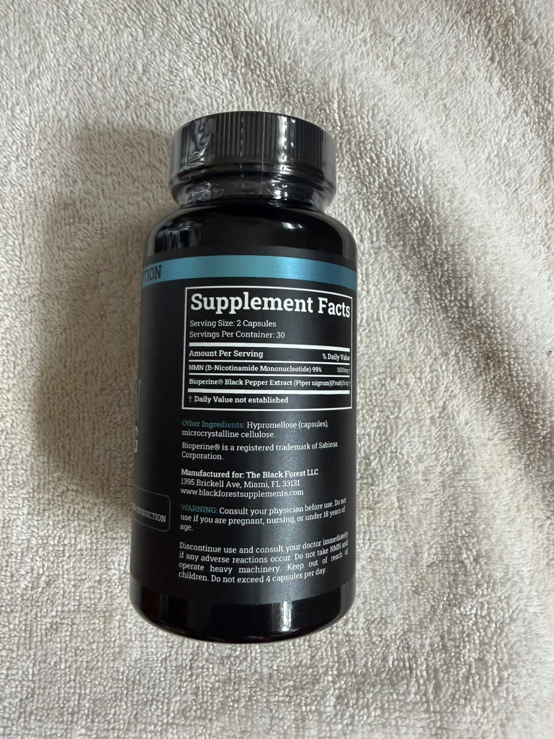 Black Forest NMN 1000mg Dietary Supplement - 60 Capsules - photo 2