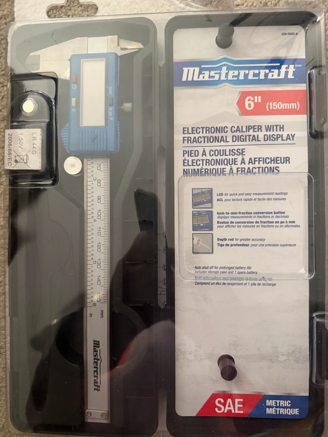 Mastercraft 6" Electronic Caliper