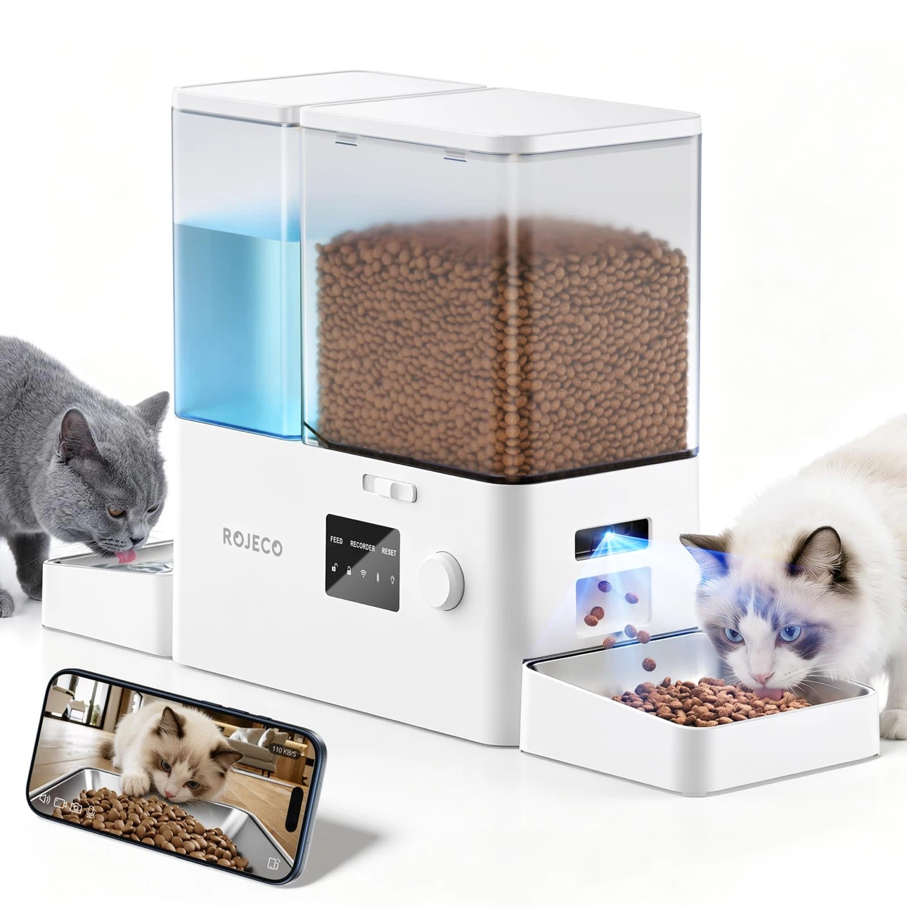 🔥Automatic Cat Feeder with Camera & Water Dispenser