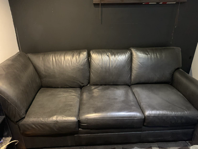 Black Leather Sofa