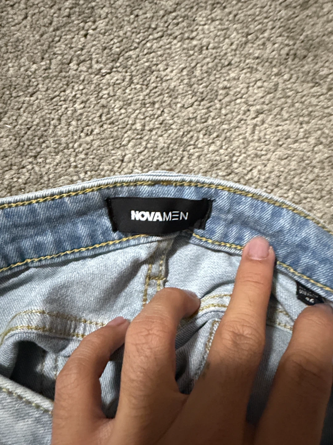 NOVA MEN Distressed Fringe Jeans - photo 4