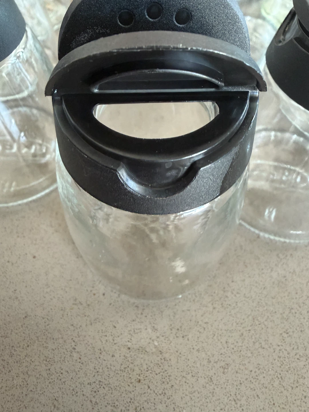 Ikea Glass Spice Jars with Black Shaker Lids - photo 2