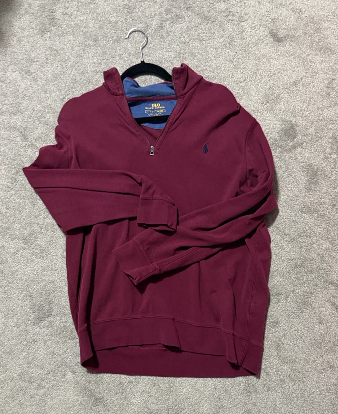 Polo Ralph Lauren Maroon 1/4 Zip Sweatshirt