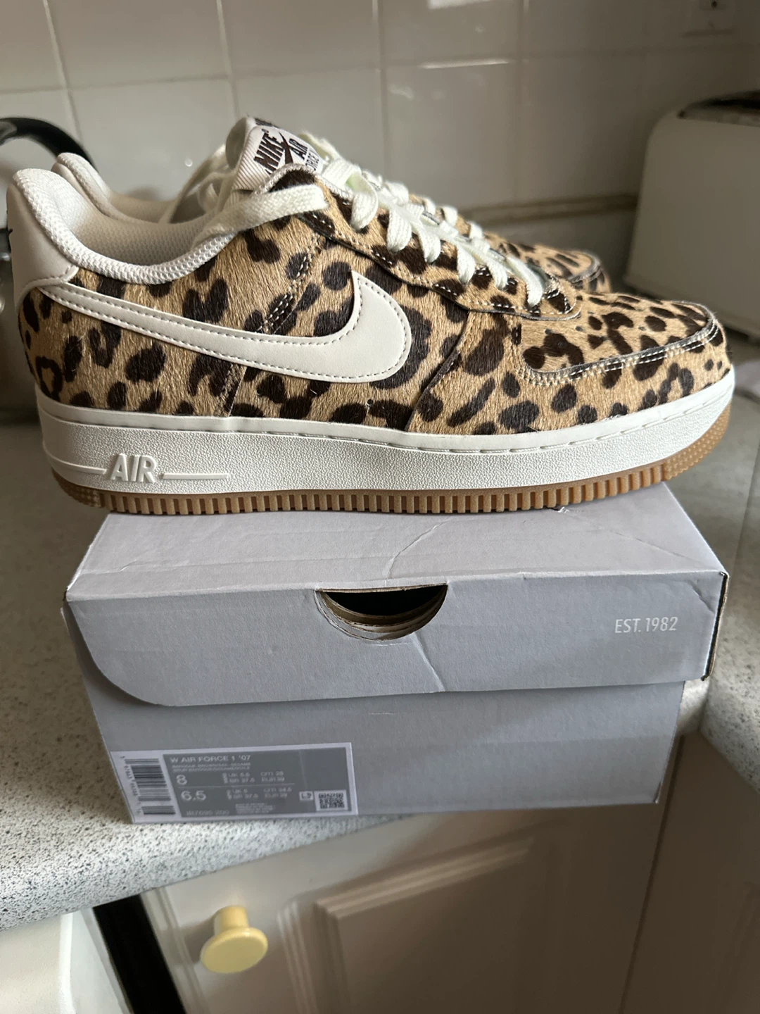Nike Air Force 1 '07 Leopard Print Fur Sneakers