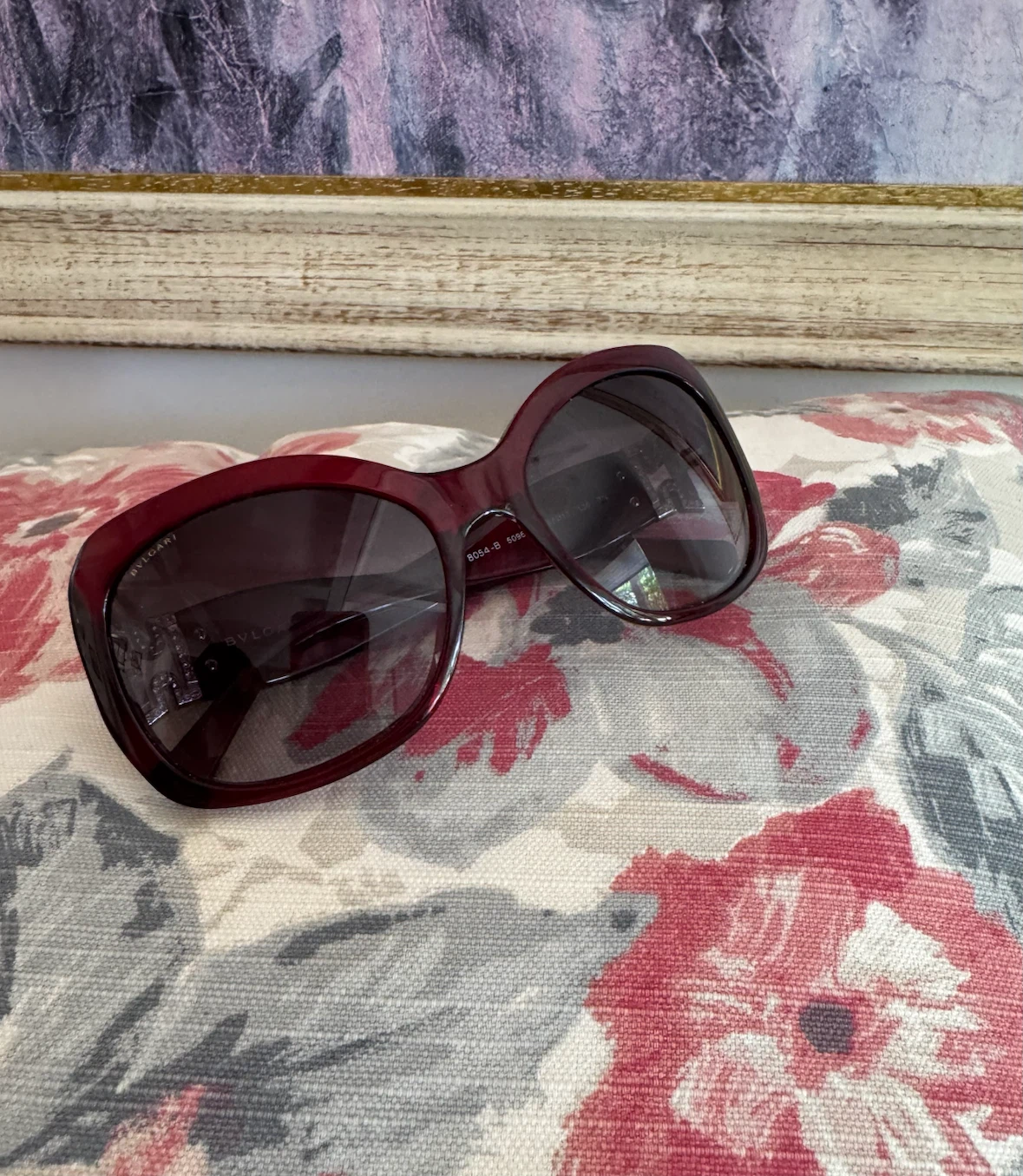 Bvlgari Glossy Brown Swarovski Women Sunglasses