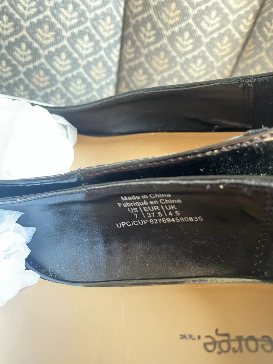 George Women's Black Patent Heels Size 7 - photo 4
