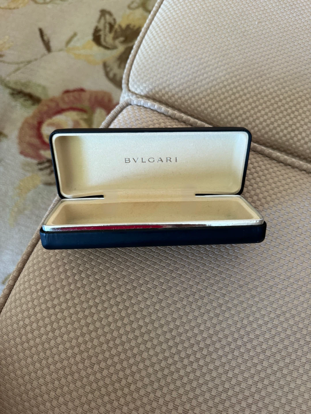 Bvlgari black leather case