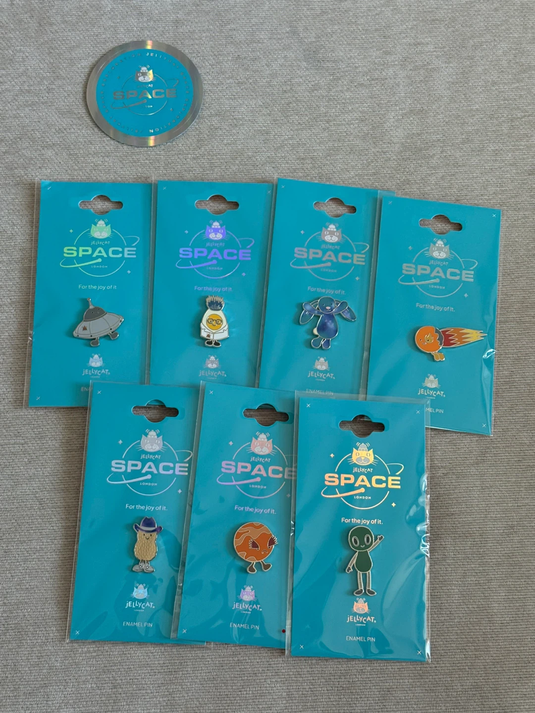 Jellycat Space Enamel Pins