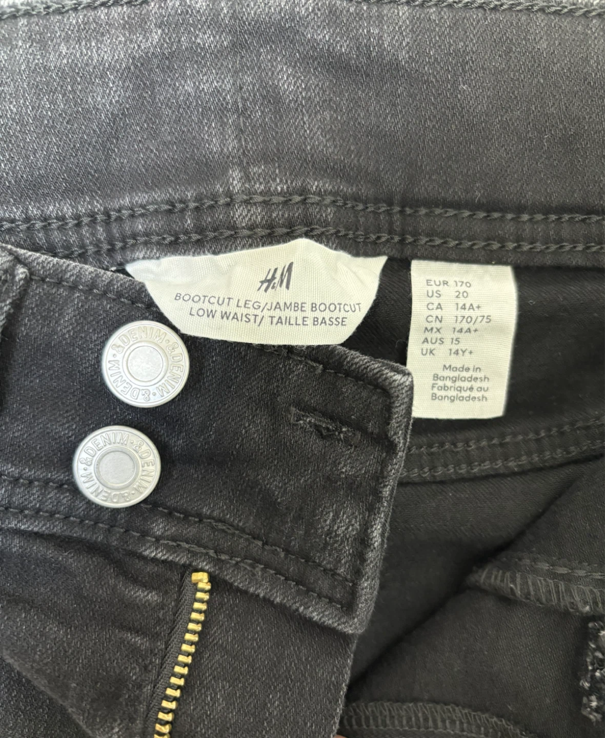 H&M Black Bootcut Low Rise Jeans - photo 5