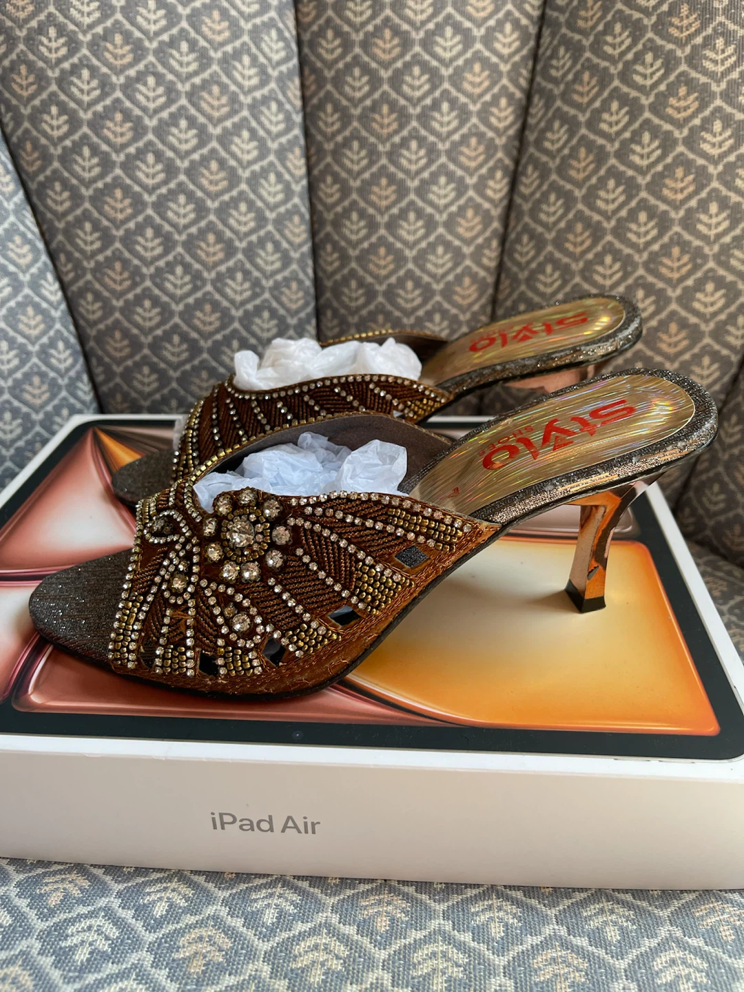Stylo sandal Shoes Embellished Heeled Mules
