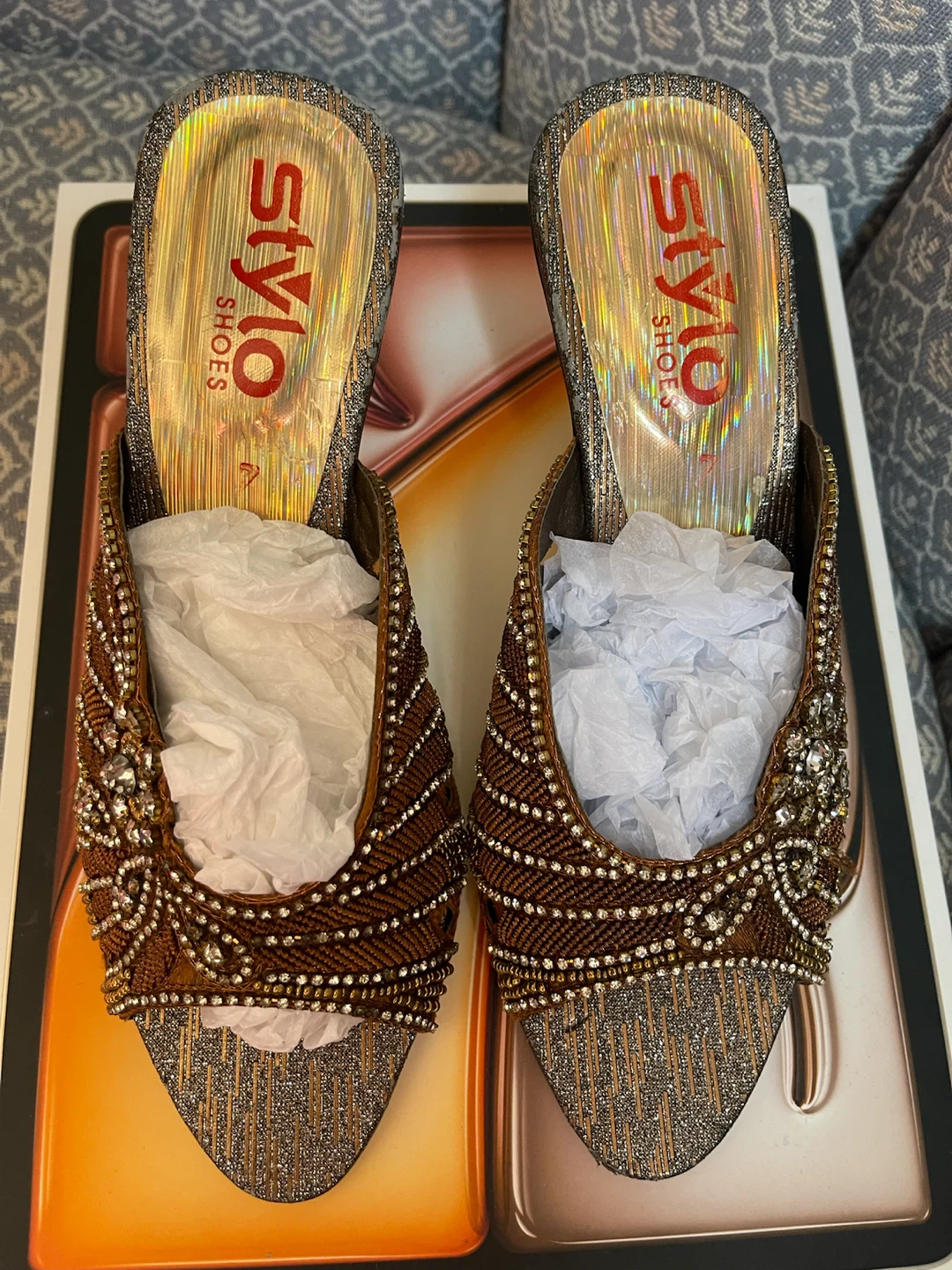 Stylo sandal Shoes Embellished Heeled Mules - photo 3
