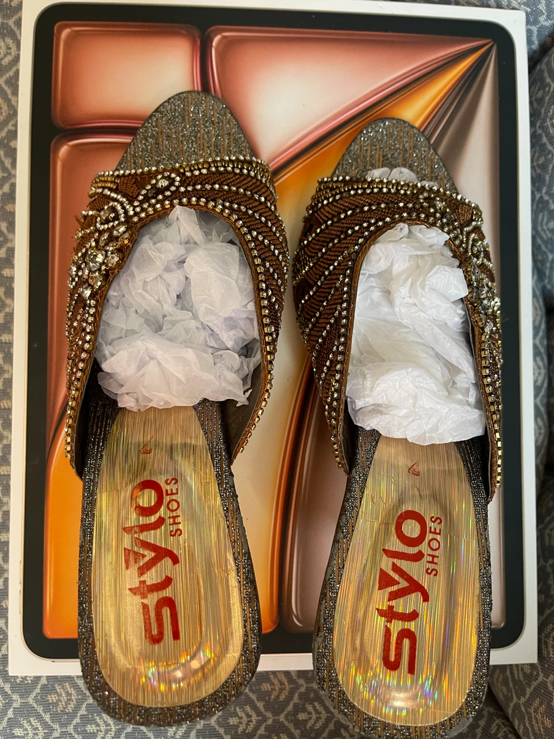 Stylo sandal Shoes Embellished Heeled Mules - photo 4