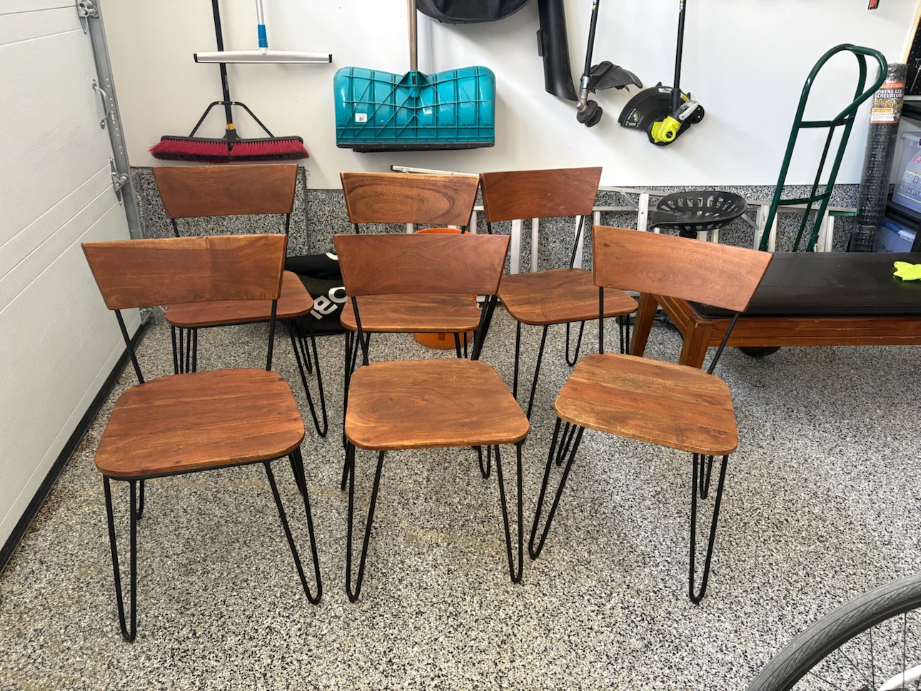 Live Edge Acacia Wood Dining Table with Six Chairs - photo 3