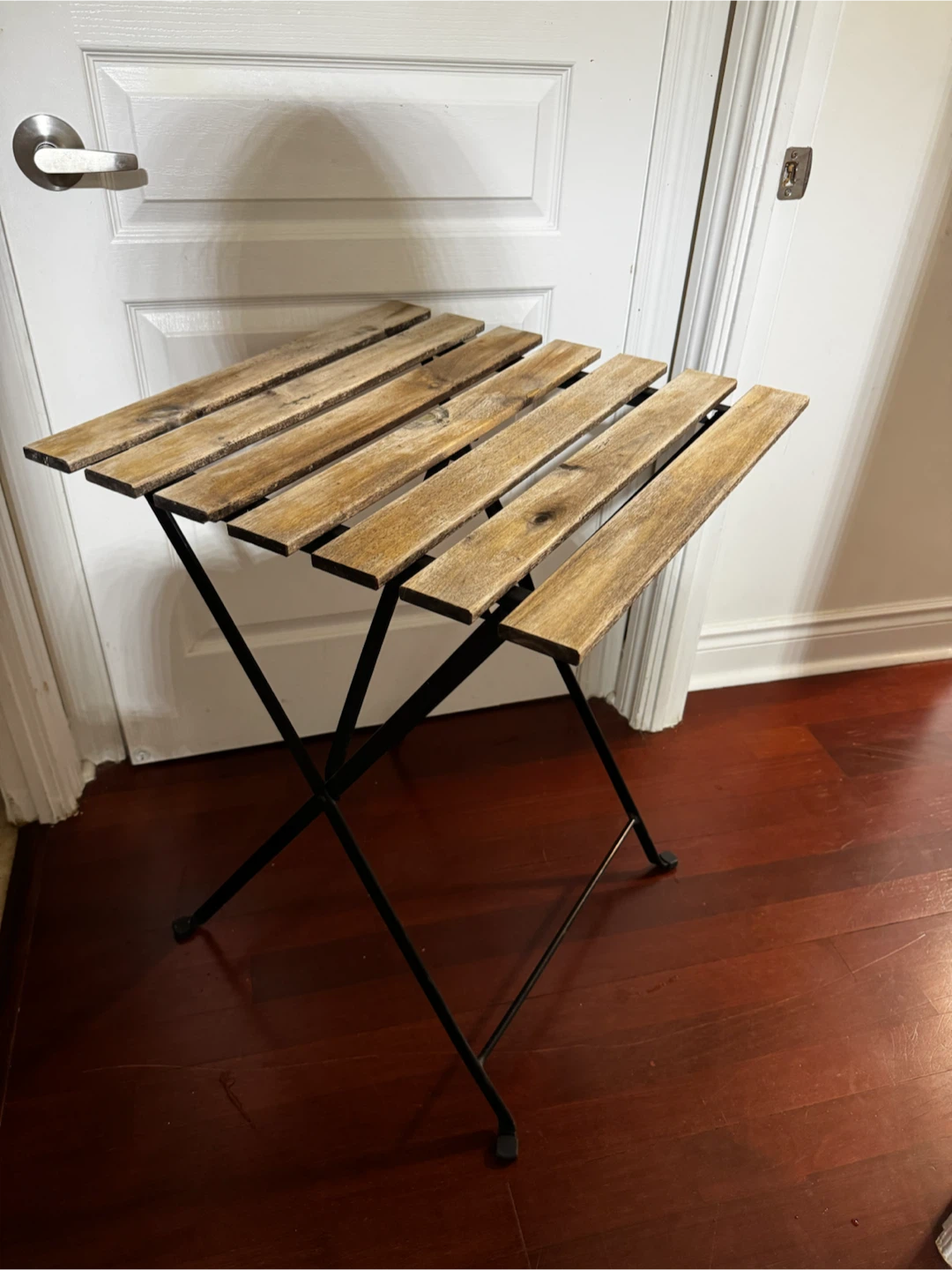 Wooden folding Slat Bistro Table